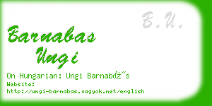 barnabas ungi business card